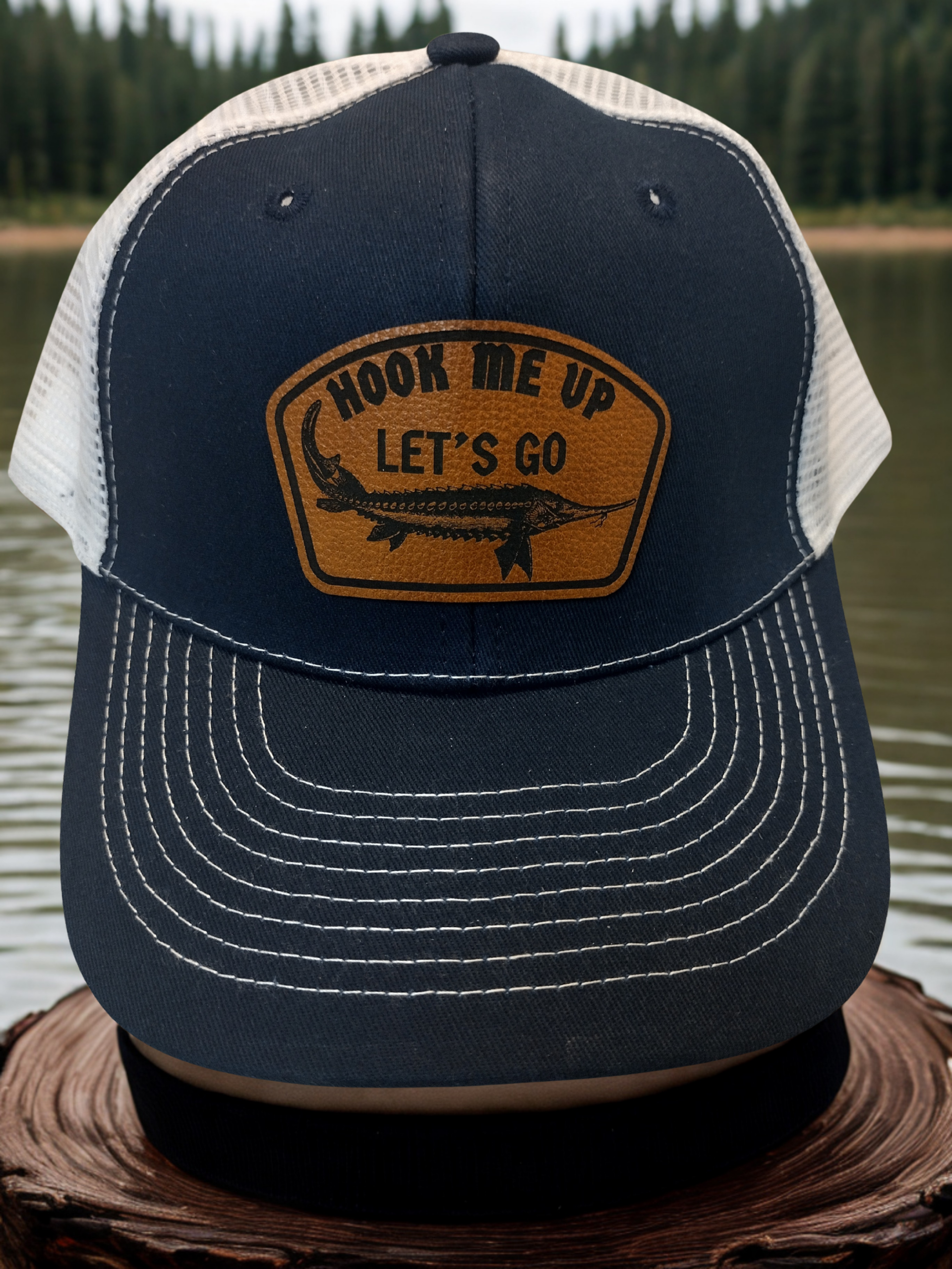 "HOOK ME UP" FISHING PATCH HAT