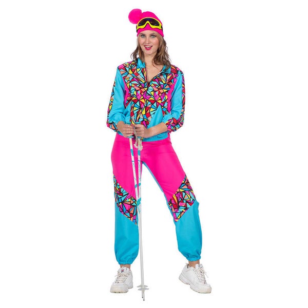 Dames Disco, Glitter & Fout: Trainingspak ski neon dames