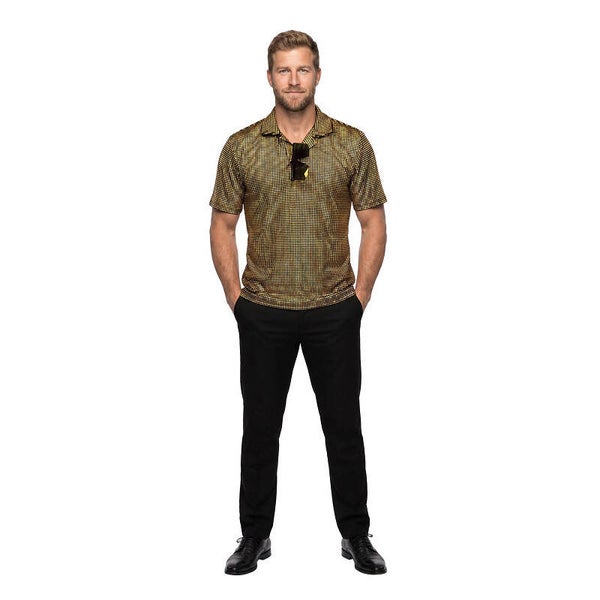 Heren Disco, Glitter & Fout: Polo velvet met glitter 4 kleuren