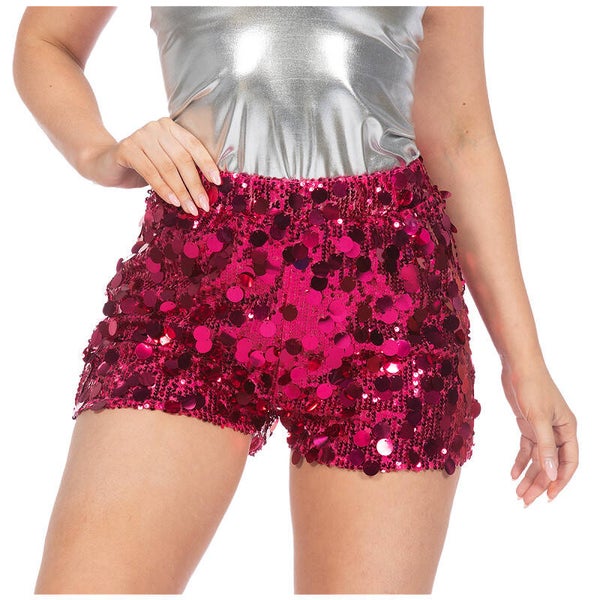Dames Disco, Glitter & Fout: Shorts pailletten div Kleuren