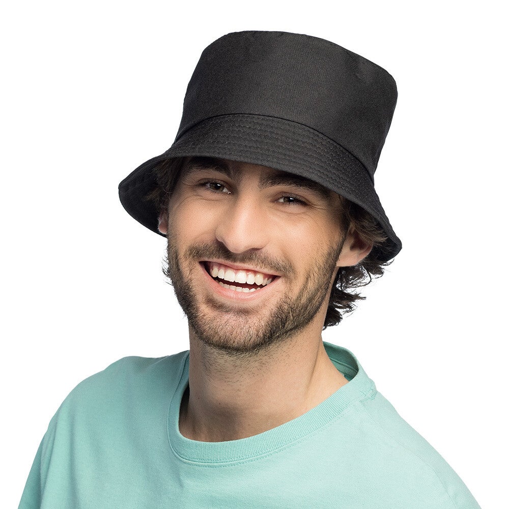 Hoofddeksel: Bucket hat Rave zwart
