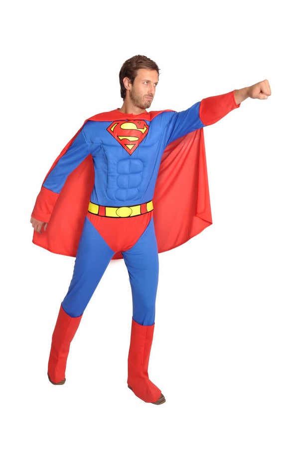 Heren Diversen: Superman kostuum met spieren