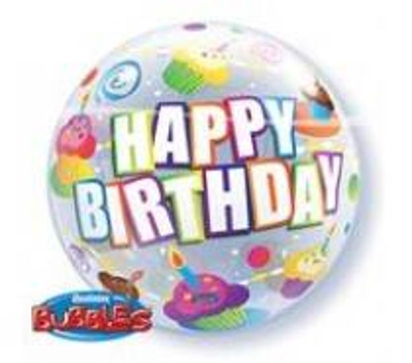 Bubble Ballon Helium Happy Birthday 1