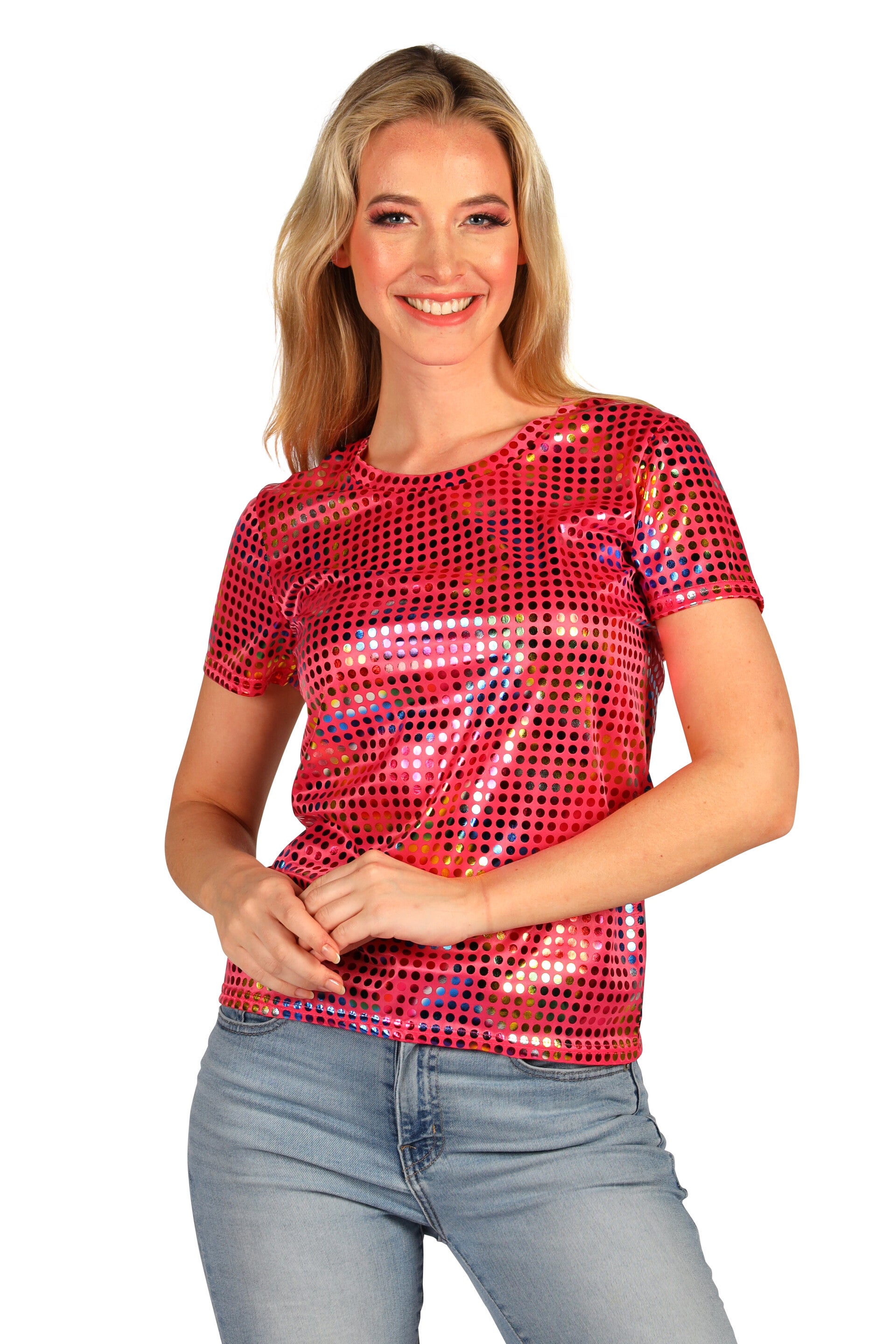 Dames Disco, Glitter & Fout: T-Shirt ''PartyQueen''