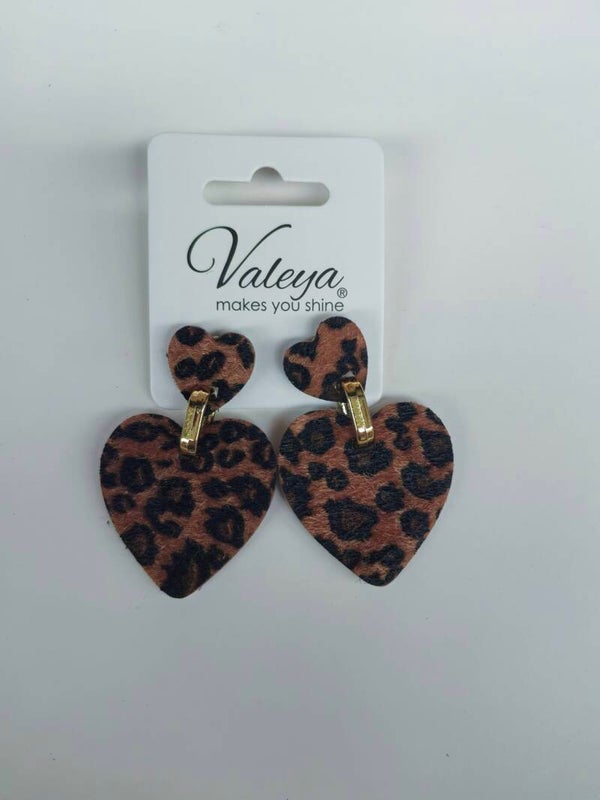 Oorbellen hart panther