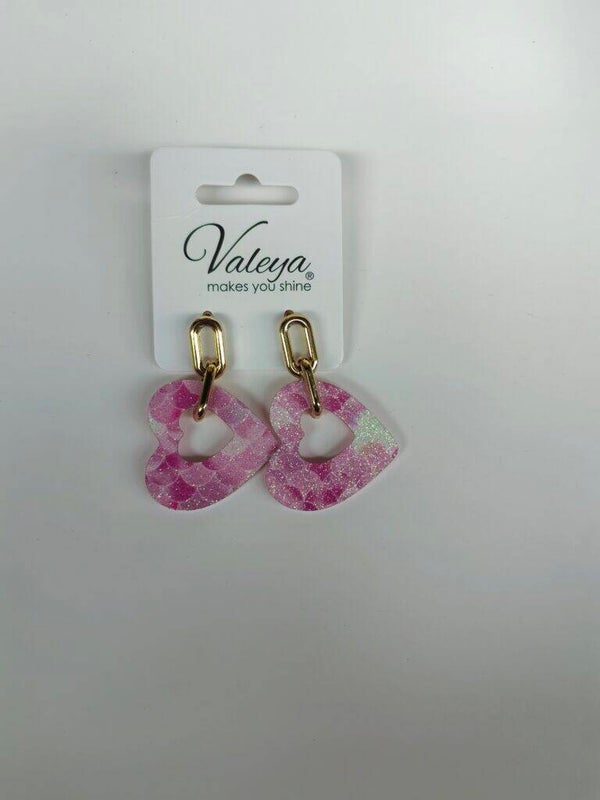 Oorbellen Hartjes Rose