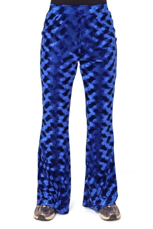 Dames Disco, Glitter & Fout: Flaired pants blue pansamt