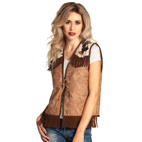 Dames Western: Vest Camel