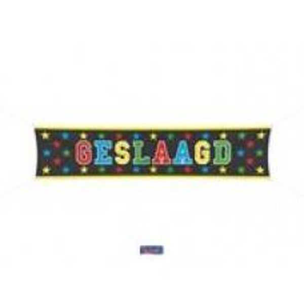 Geslaagd: Spandoek (180cm x 40cm)