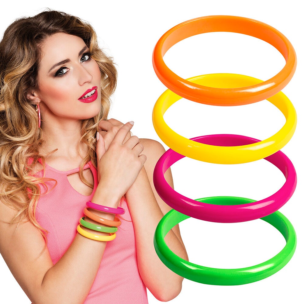 Sieraden: Set 4 Neon Armbanden