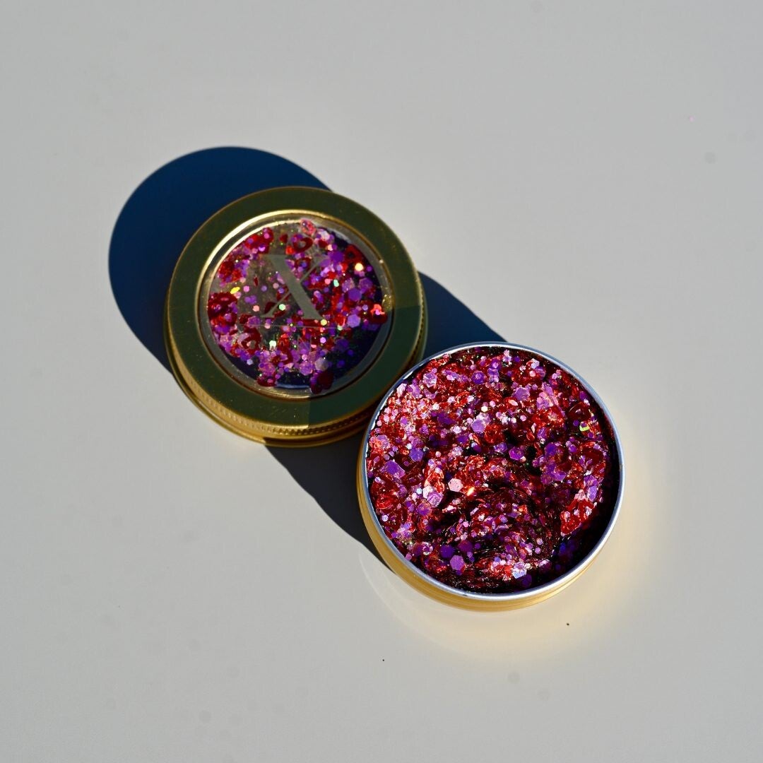 glitters: Red Love Gezicht Glitters