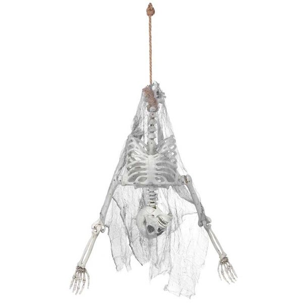 Halloween: Decoratie Skelet op zijn kop (140cm)