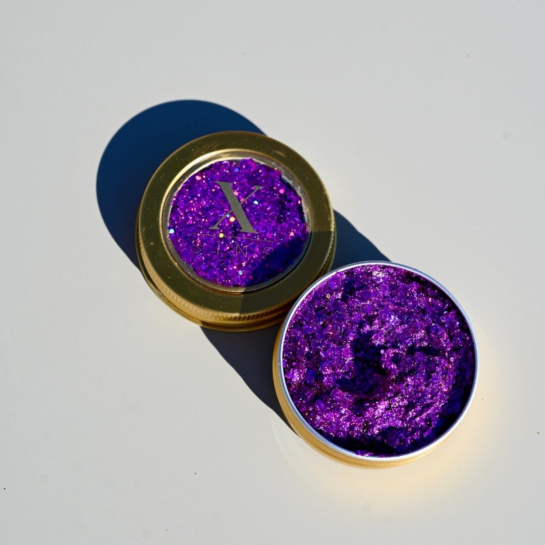 glitters: XS21 Donker Paars gezicht glitters