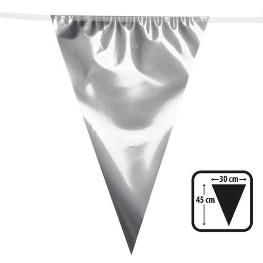 Vlaggenlijn Folie XXL Zilver of Goud (10m)