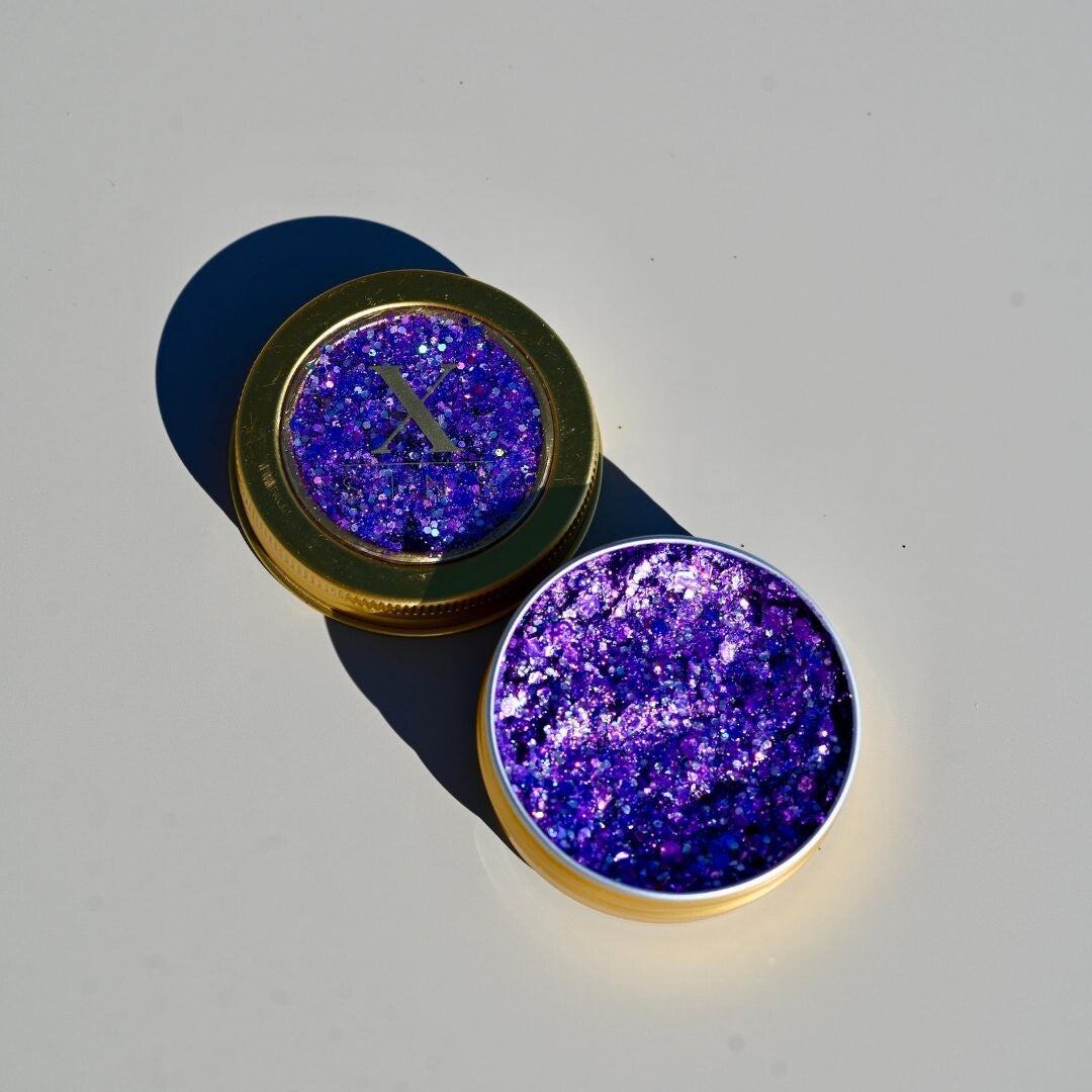 glitters: Pearly purple Gezicht Glitters