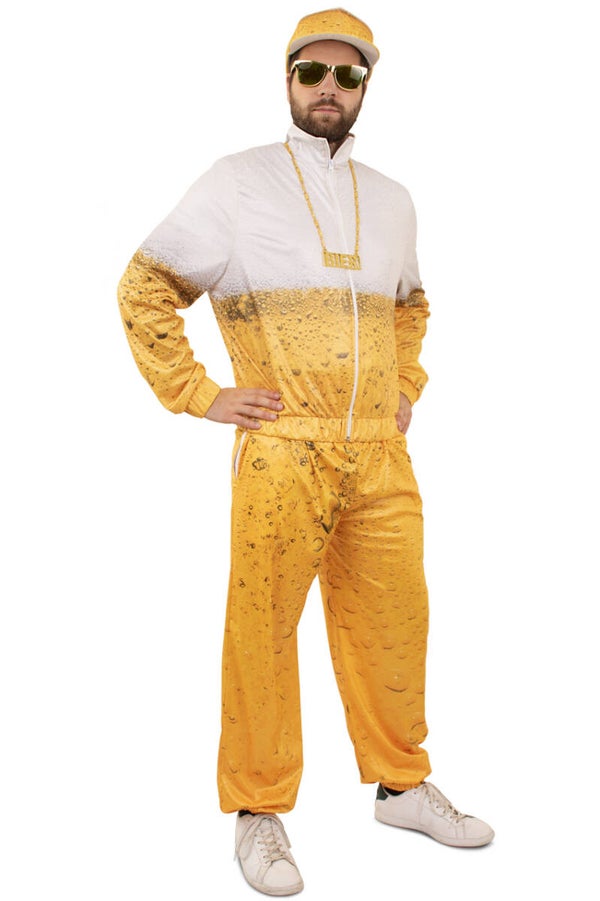 Dames/Heren Disco, Glitter & Fout:  Trainingspak bier unisex
