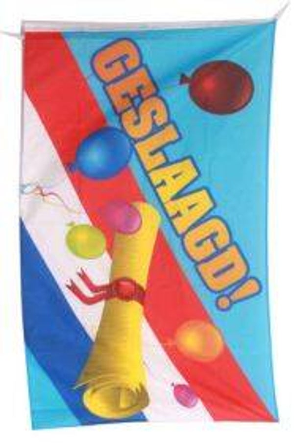 Geslaagd: Vlag (150cm x 90cm)