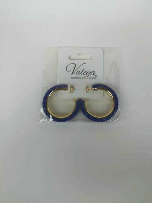 Oorbellen strass Blauw