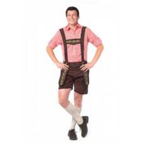 Lederhosen Johann Donkerbruin Kort (van stof) niet verstelbaar