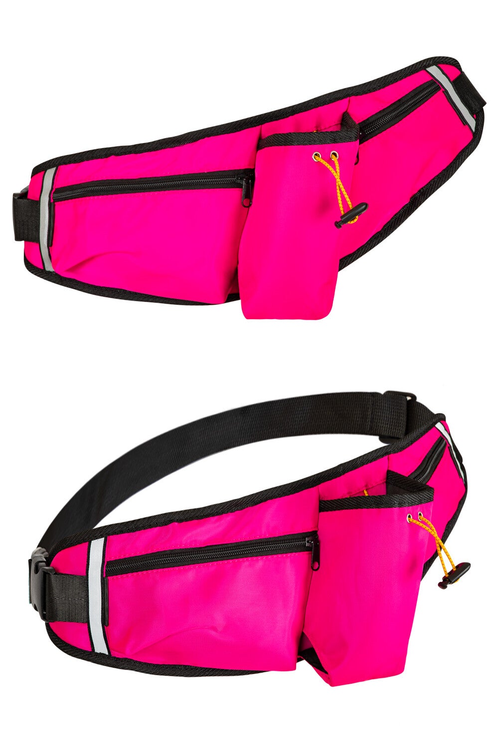 Tassen: Heuptas roze met flessenhouder