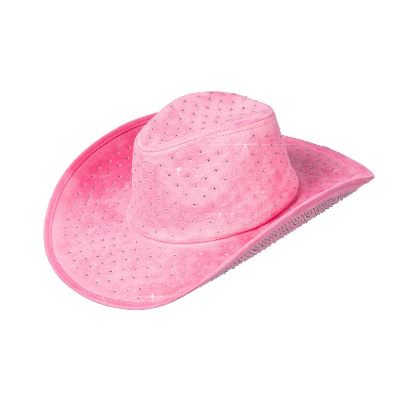 Hoeden: Cowboyhoed met strass steentjes
