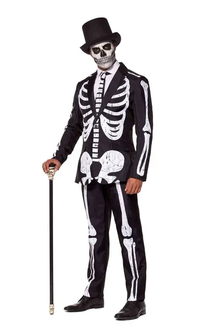 Opposuits: Skeleton Grunge Black Suitmeister