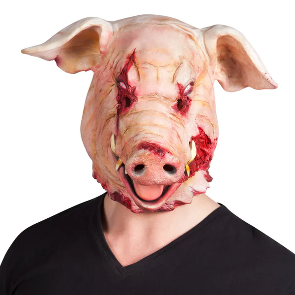 Maskers: Latex hoofdmasker Bloederig varken