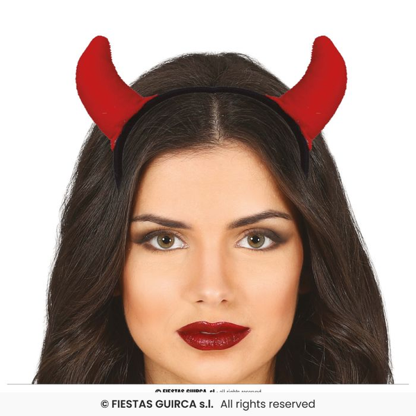 Halloween: Tiara Duivelsoren stof