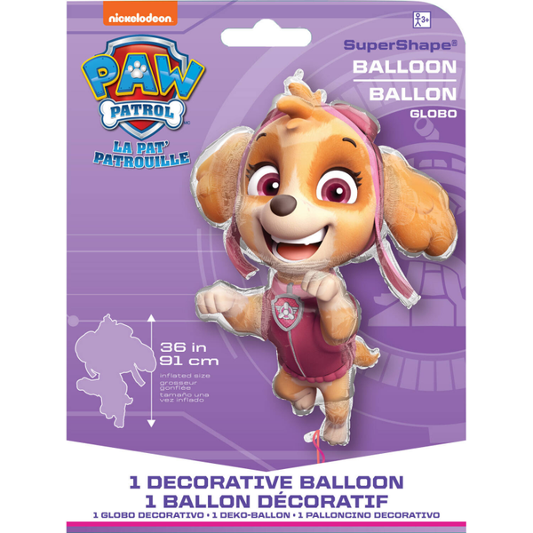 Helium Folieballon - Shape Paw Patrol Skye 91x61cm