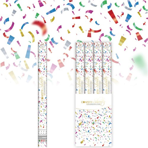 Confetti: Confetti shooter 20-30-60 cm (Metallic Folie brandvertragend)