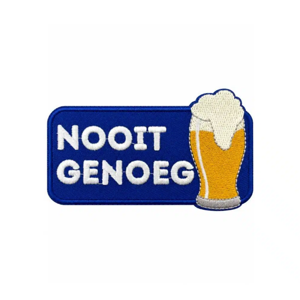 Embleem: Nooit genoeg, Blauw Bier