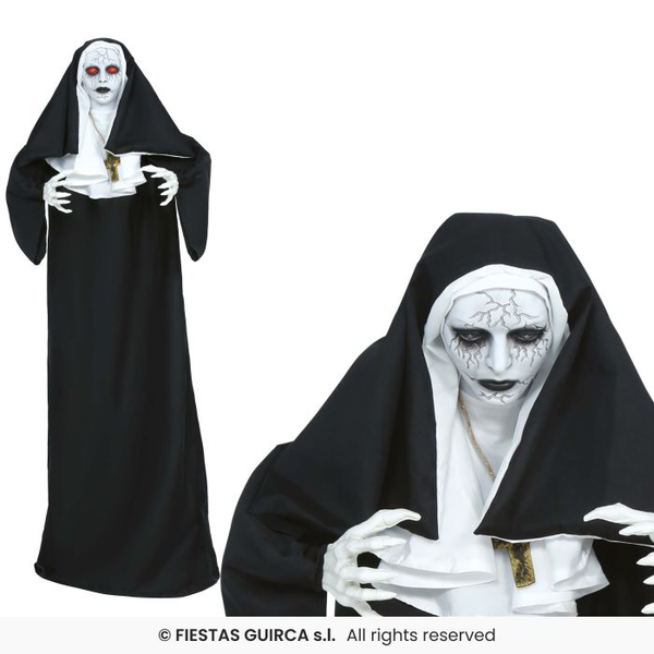 Halloween: Schriknon met standaard, licht, geluid en beweging. 150 cm