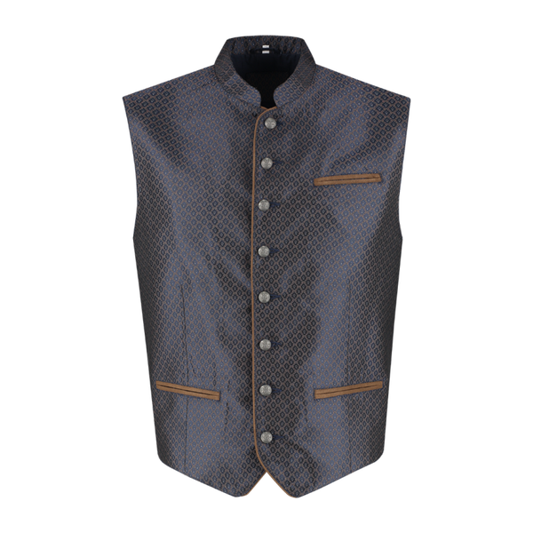 Tiroler Traditioneel vest donkerblauw/bruin