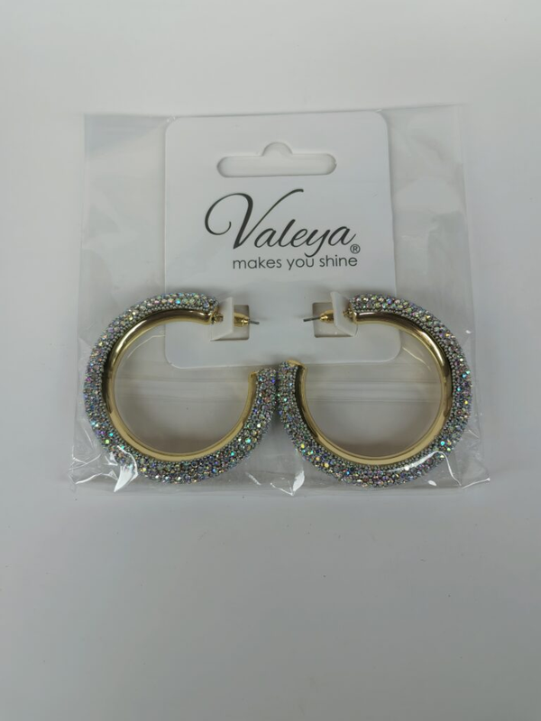 Oorbellen strass zilver
