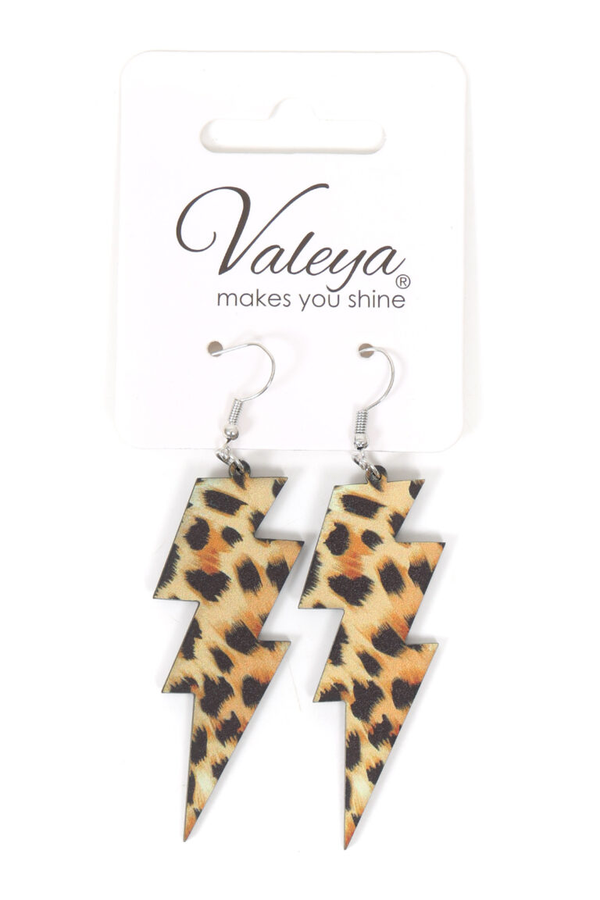 Oorbellen flash brown panter