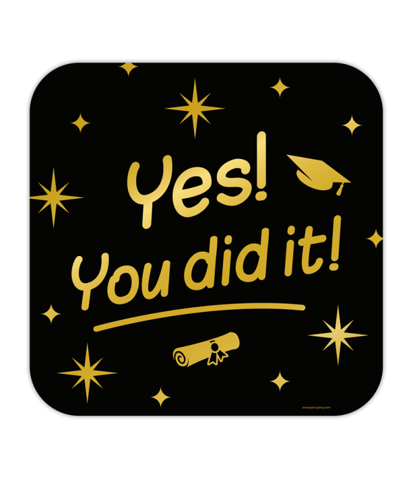 Geslaagd: Classy party decoration signs - You did it 50x50 cm
