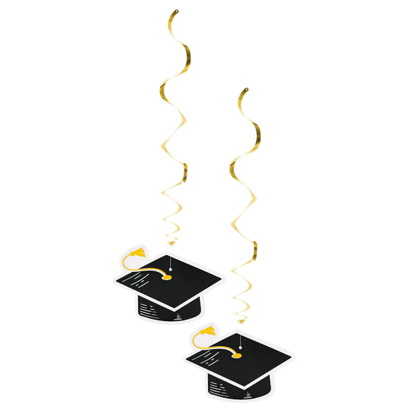 Geslaagd: Set 2 decoratieswirls Graduation