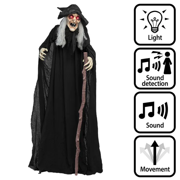 Halloween: Staande decoratie Heks Endora (170 cm)