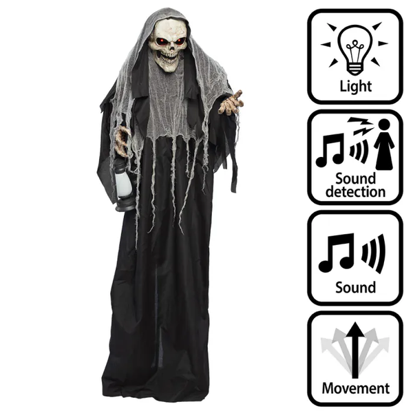 Halloween: Staande decoratie Shining reaper (180 cm)