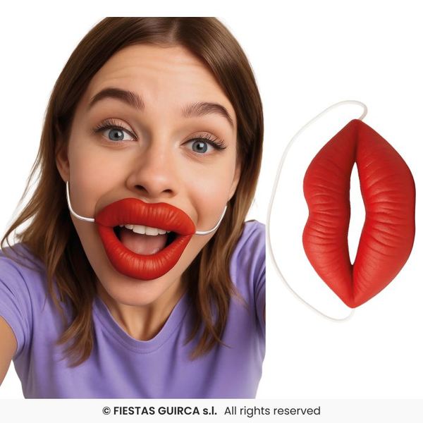 Grote lippen van latex