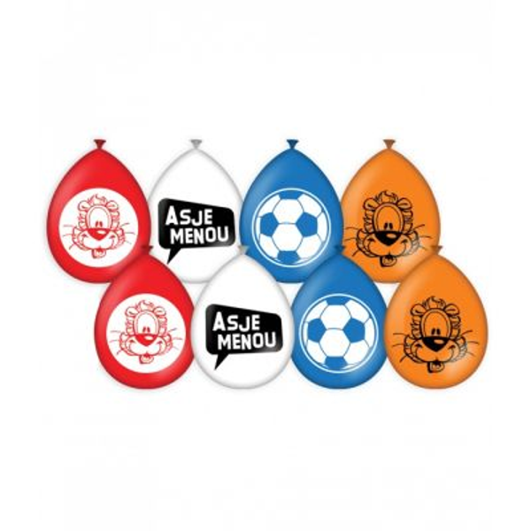 Loeki de leeuw: Party ballonnen Rood-Wit-Blauw