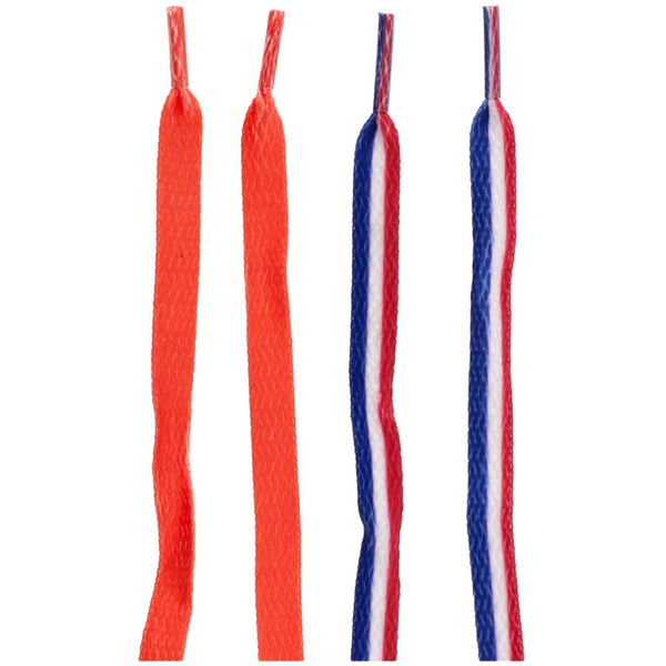 Oranje: Schoenveters - Oranje/RoodWitBlauw - 2 setjes - 91 cm