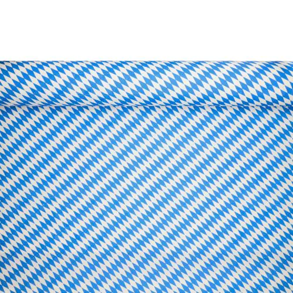 Tafelkleed papier met damastprint 10/50 m x 1 m "Beiers blauw"