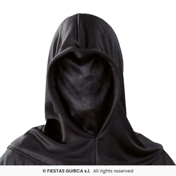 Maskers: Zwarte capuchon van spandex Kap
