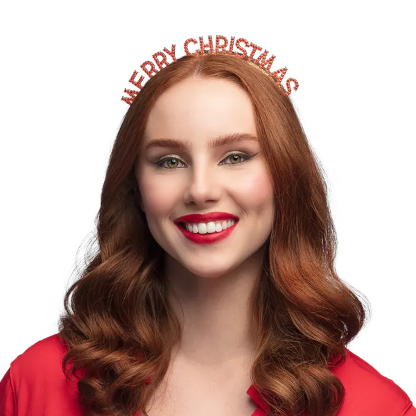 Kerst: Metalen diadeem 'Merry Christmas'