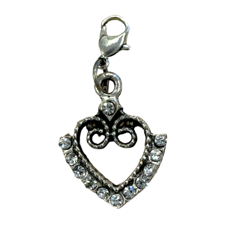 Sieraden: Trachten Anhänger Herz mit Strass-Steinen