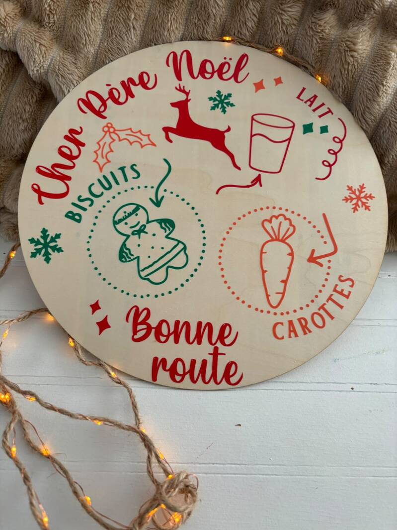 Napperon Personnalisé 'Cher Père Noël' – Plateau De Courrier Pour La Veille De Noël, Super Cadeau Pour Enfant