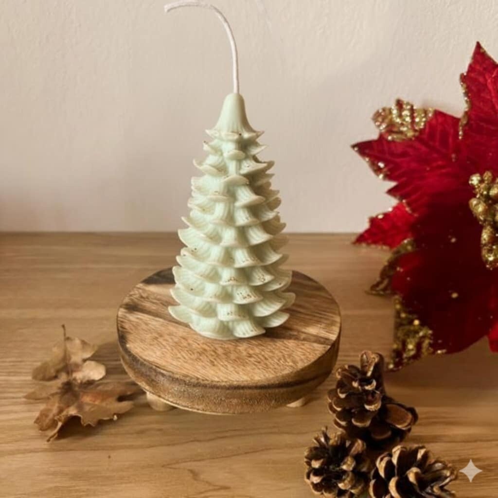 🎄 Bougie Sculptée Sapin