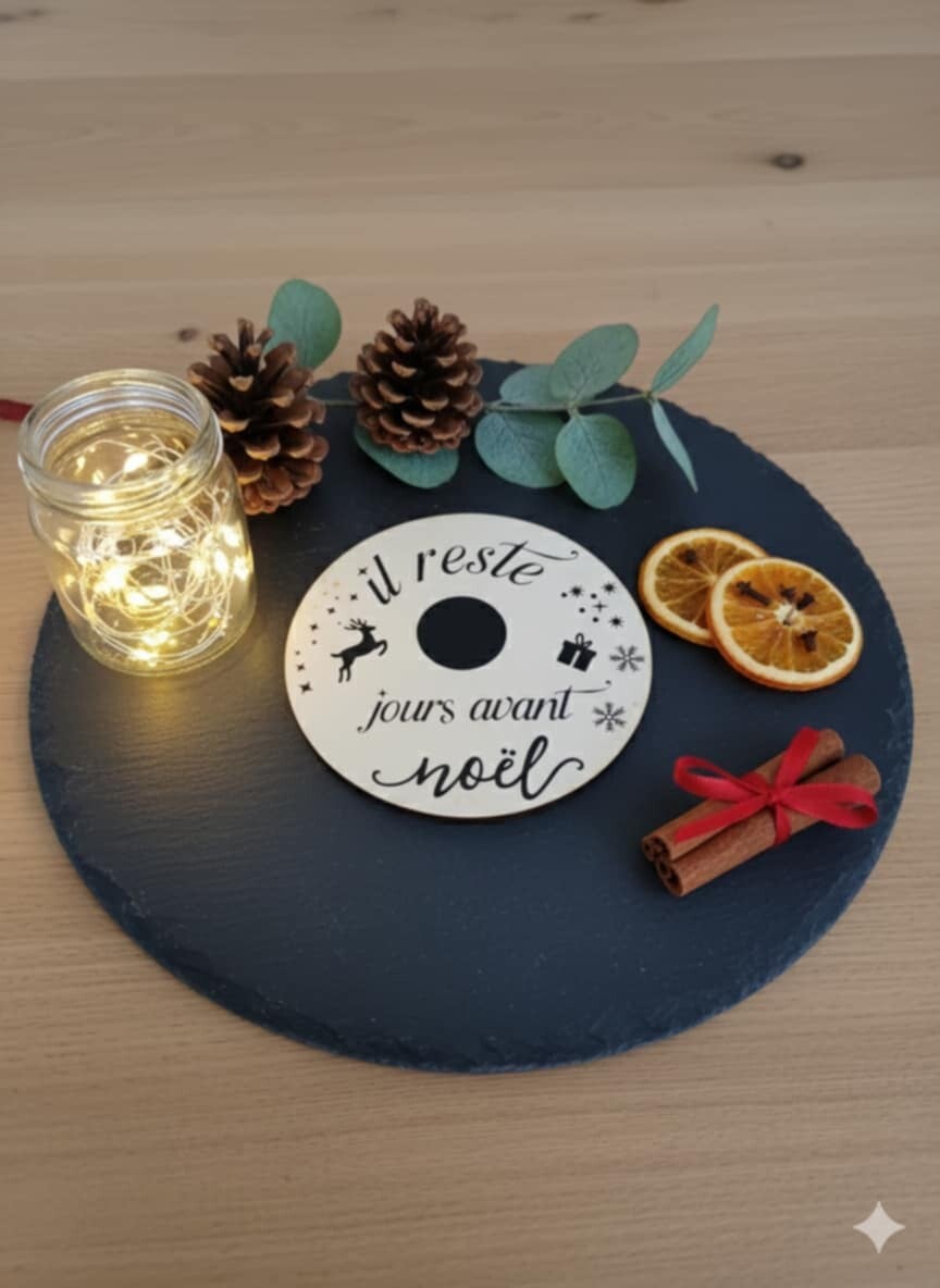 🎅 Décompte de Noël en bois