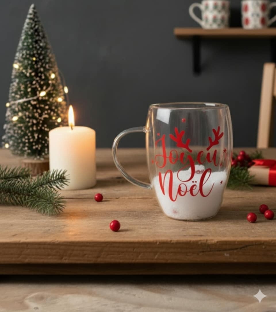 🎅 Tasse de Noël en verre